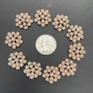 20MM Fashion Faux Pearl Gold Metal Buttons For Clothing Alloy Button 10PCS - Picture 1 of 4