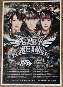 BABYMETAL - live band music show 2025 promotional tour concert gig poster - Imagen 1 de 3