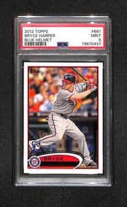 2012 Topps #661 Bryce Harper Blue Helmet PSA 9 Mint