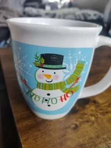 Christmas Holiday Coffee Mugs & Cups Snowmen saying Joy, Fa La La & Ho Ho Ho - Picture 1 of 5