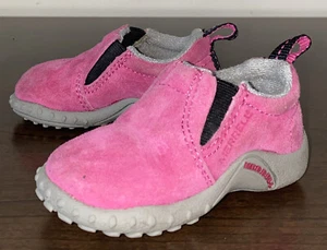 Merrell Jungle Moc Jr Pink Leather Toddler Girls Size 3 EUR 19 Free Fast Ship - Picture 1 of 10