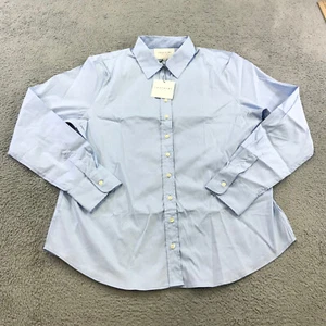 The Shirt by Rochelle Behrens Top Womens Extra Large Button Up Blue Dress Casual - Picture 1 of 11