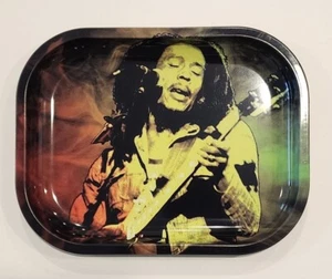 PREMIUM METAL BOB MARLEY RASTA ROLLING TRAY 7" × 5" - Picture 1 of 1