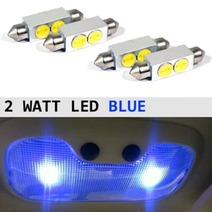 4 Ultra Blue 42mm 5050 LED Festoon Dome Interior Light bulbs DE3425 6411 6418 - Bild 1 von 7