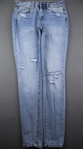 Pantalones de mezclilla para mujer en blanco NYC Bond ajustados tiro medio desgastados talla 25 (Sr 26x28) - Imagen 1 de 11
