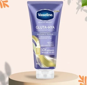 Vaseline Healthy Bright Gluta-Hya Serum Burst Lotion Overnight Radiance 300ml UK
