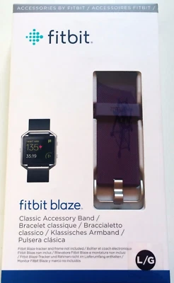 Fitbit Blaze Accessory Replacement Wrist Band Large Silicone Strap Purple New! - Image 1 of 4