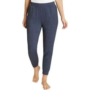 Eddie Bauer Women's Pull On Slim Fit Fleece Lounge Joggers Blue Large NWOT - Picture 1 of 6