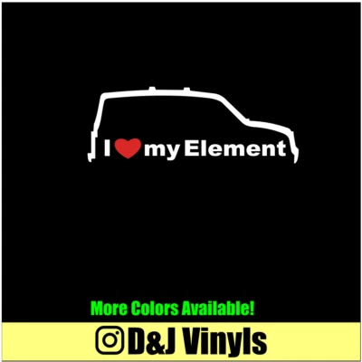 I LOVE MY ELEMENT 7" Vinyl Decal Car Honda JDM Laptop Sticker - Image 1 of 4