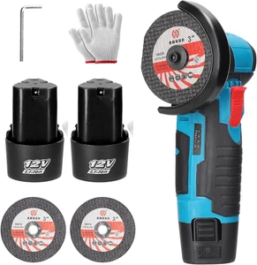 Smerigliatrice Angolare,  Mini Smerigliatrice Con Caricatore E 2 Batterie Taglie - Foto 1 di 12