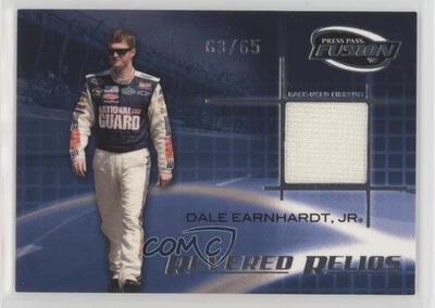 2009 Press Pass Fusion Revered Relics Silver /65 Dale Earnhardt Jr #RR-DEJ HOF - Image 1 of 2