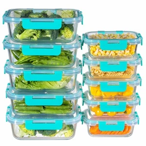 10-Pack Glass Storage Containers with Lids, Glass Meal Prep Containers Set, A... - Picture 1 of 7