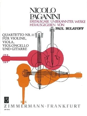 Quartet No.11 Niccolò Paganini Set of Parts Guitar, Violin, Viola and Cello Musi - Image 1 of 4