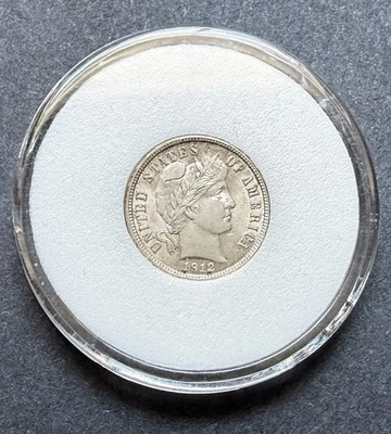 1912 BARBER DIME - BORDELINE NÃO CIRCULADO - ORIGINAL E BRILHANTE - Imagem 1 de 4