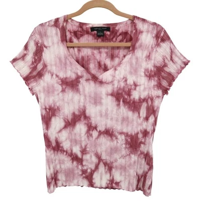 Top August Seda Tejido Tie Dye Mujer L Rosa Boho Indie Grunge Ropa de Calle Antigua Artística Foto 1 de 4