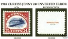INVERTED JENNY 1918 24¢ AIRMAIL REPRODUCTION # C3a