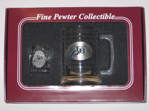 Tampa Bay Devil Rays Glass Tankard Mug & Shot Glass Boilermaker Set FREE S&H!! Cover