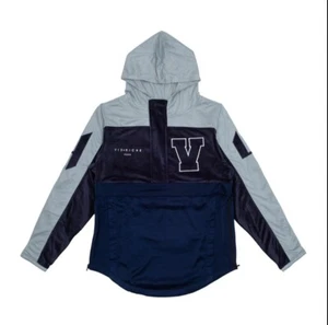 Vie Riche Paris Navy w/Grey Embroidered Varsity Pullover Hoodie SIZE XL - Picture 1 of 4