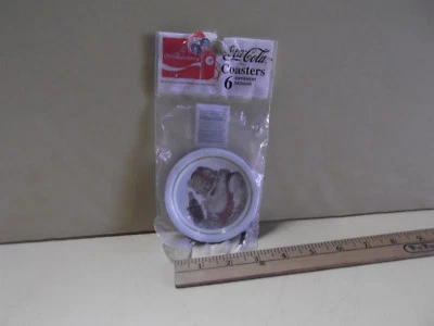Old Classic 1993 Christmas Coca Cola 6 Different Coasters Still in Package - Image 1 of 4