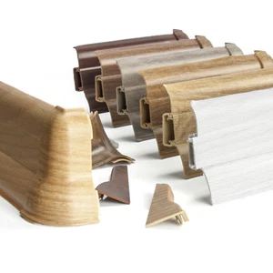 SOCKELLEISTEN 62mm Laminatleisten PVC Bodenleiste 2m Zubehörteil Kunststoff - Bild 1 von 49