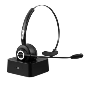 Wireless Over the Head Bluetooth Headset Truck Driver Noise Cancelling Boom Mic - Picture 1 of 10