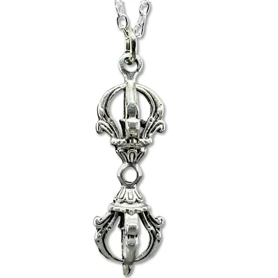 Collar colgante Dorje Vajra rayo oración budista hindú cadena de protección Foto 1 de 4