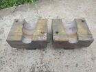 2 Pc Vintage Industrial Wood Foundry Mold Pattern Steampunk 9" X 8" X 6"
