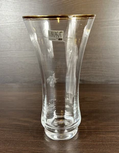Beautiful Mikasa Jamestown Gold 8 1/2” Vase With Labels - Picture 1 of 7