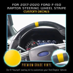 For 2017-2020 Ford Raptor Steering Wheel Stripe Decal 2 Pack - Flat Matte Vinyl - Bild 1 von 18