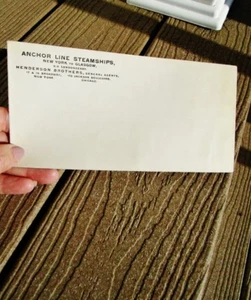 ANCHOR LINE STEAMSHIPS - NY to Glasgow - Vintage Cruise Ship Passenger Envelope - Picture 1 of 3