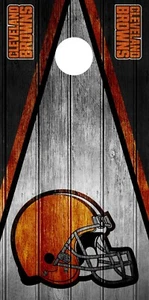 EINZELNER Cleveland Browns Cornhole Verpackung Skin Spielbrett Aufkleber Vintage Vinyl DT48 - Bild 1 von 1