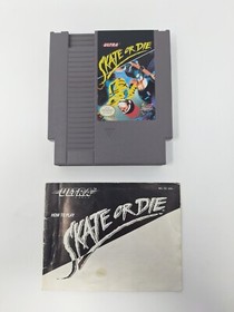 Vintage NES Skate or Die (Nintendo Entertainment System, 1988) Cart And Manual 
