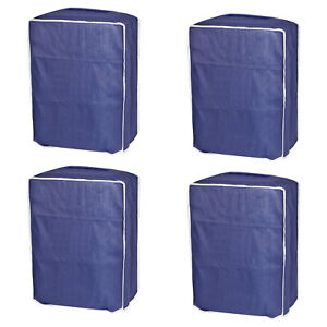 Travel Luggage Cover Fabric Protector Bag Blue for 18 Inch Suitcase 4Pcs