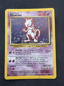 Pokémon TCG Mewtwo Base Set 10/102 Holo Unlimited Holo Rare - Picture 1 of 2