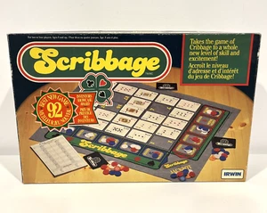 SCRIBBAGE CRIB ALTERNATIVE BOARD GAME COMPLETE SET 1990 IRWIN TOY LIMITED #47010 - Picture 1 of 9