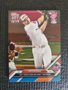 Pete Alonso HR Derby - 2024 MLB TOPPS NOW Card 428 Blue Parallel 28/49 - Picture 1 of 2