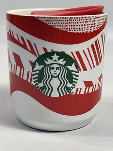 NEW Starbuck Holiday 2021 Red White Siren 2021 Ceramic Travelers Mug W/Lid 8oz - Picture 1 of 5