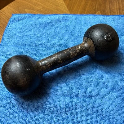 1 Mancuerna Redonda Bola Globo 5Lb De Colección Rara Peso Hierro Fundido Antigua Foto 1 de 4