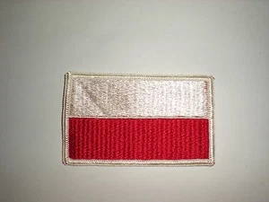 FULLY EMBROIDERED POLAND NATIONAL FLAG SEW-ON PATCH - Picture 1 of 1