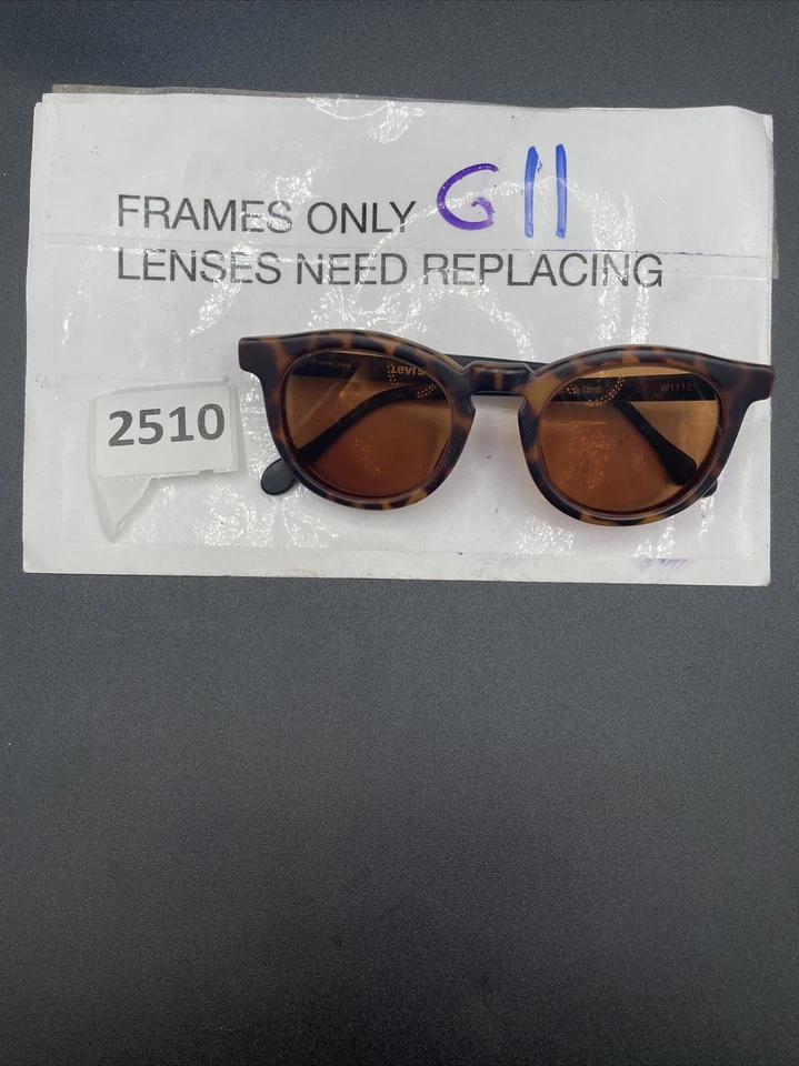 Vintage LEVI'S W1112 Bausch & Lomb Black Tortoise Rare Frames Only G11 - Image 1 of 4