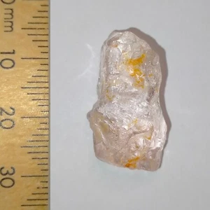 Morganite facet rough gemstone 7mm thick natural raw crystal Zambezia 20.3ct - Picture 1 of 8