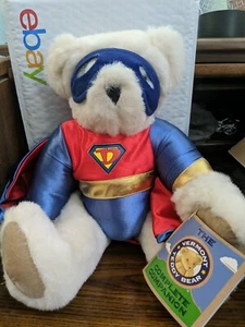 Raro Auténtico 15" Vermont Oso de Peluche el Superhéroe"" Te Amo - Imagen 1 de 8