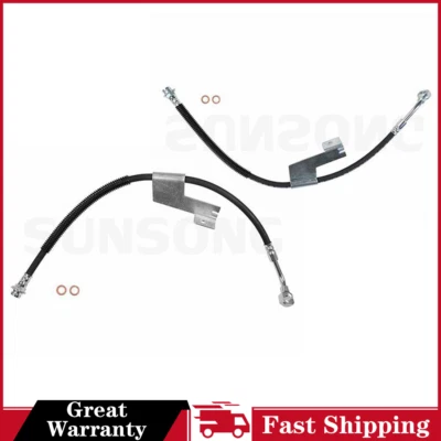 For Chevrolet Express 2500 1996 - 1998 1999 2000 2001 2002 2x Front Brake Hose - Imagem 1 de 4