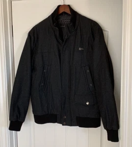 COOGI Australia Black Wool Blend Insulated Heavy Weight Jacket Pockets Mens XL - Picture 1 of 16