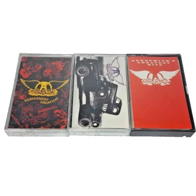 Aerosmith 3 Cassette Lot Permanent Vacation Pump Greatest Hits 24162 36865 24254 - Image 1 of 4