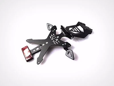 Support Plaque D'Immatriculation Réglable Kawasaki ER6-N ER6N De 2012 + LED + - Photo 1/2