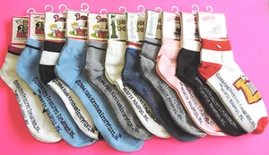 1 Pr Kid's Socks Cartoon Blondie Dennis-Menace Beetle Bailey Hagar-Horrible 9-11 - Picture 1 of 9