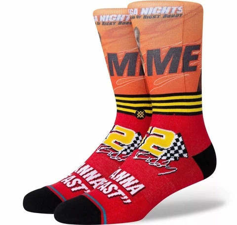 Stance NASCAR Talladega Nights I wanna Go Fast Crew Height Socks Mens Large 9-13 Cover