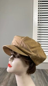Vintage World Beaters Vintage 1970’s Women’s Hat Newsboy Cabbie Tan Cap - Bild 1 von 9