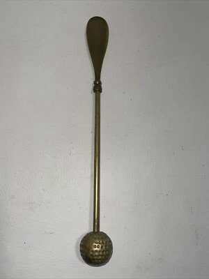 Golf Ball Shoe Horn Solid Brass Vintage. T15 - Image 1 of 4